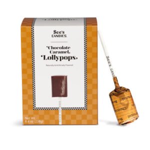 chocolate caramel lollypops